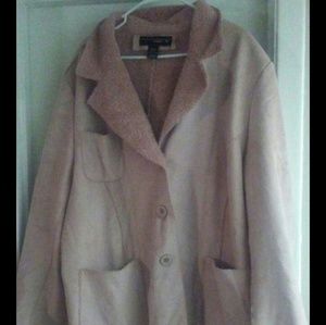 Lane Bryant Pink Suede Jacket